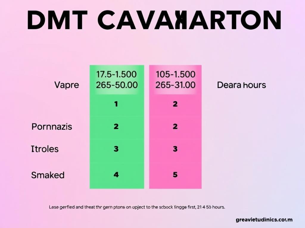 Comparison of different DMT consumption methods showing how long does a DMT vape trip last versus other methods