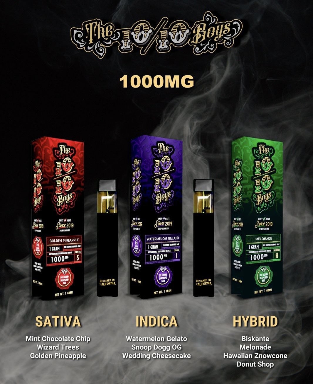 The 10/10 Boys Disposable THC Vape - Glueberry (Hybrid) - Image 2